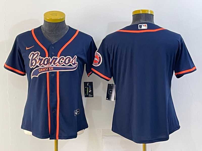 Women's Denver Broncos Blank Navy With Patch Cool Base Stitched Baseball Jersey,We sell and wholesale Women's Denver Broncos Blank Navy With Patch Cool Base Stitched Baseball Jersey on line form chian!